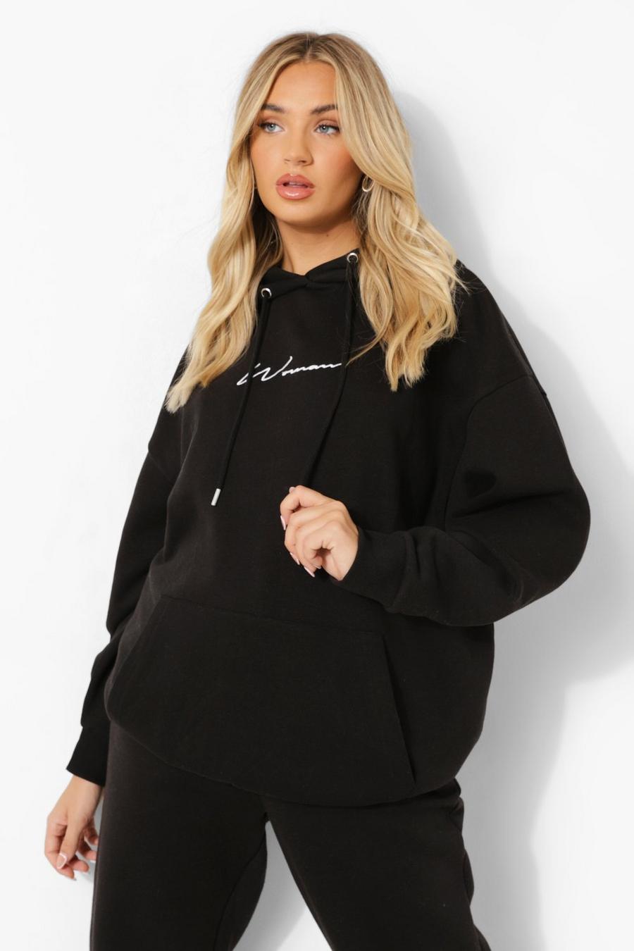 Sudadera con capucha Woman Signature oversize, Negro image number 1