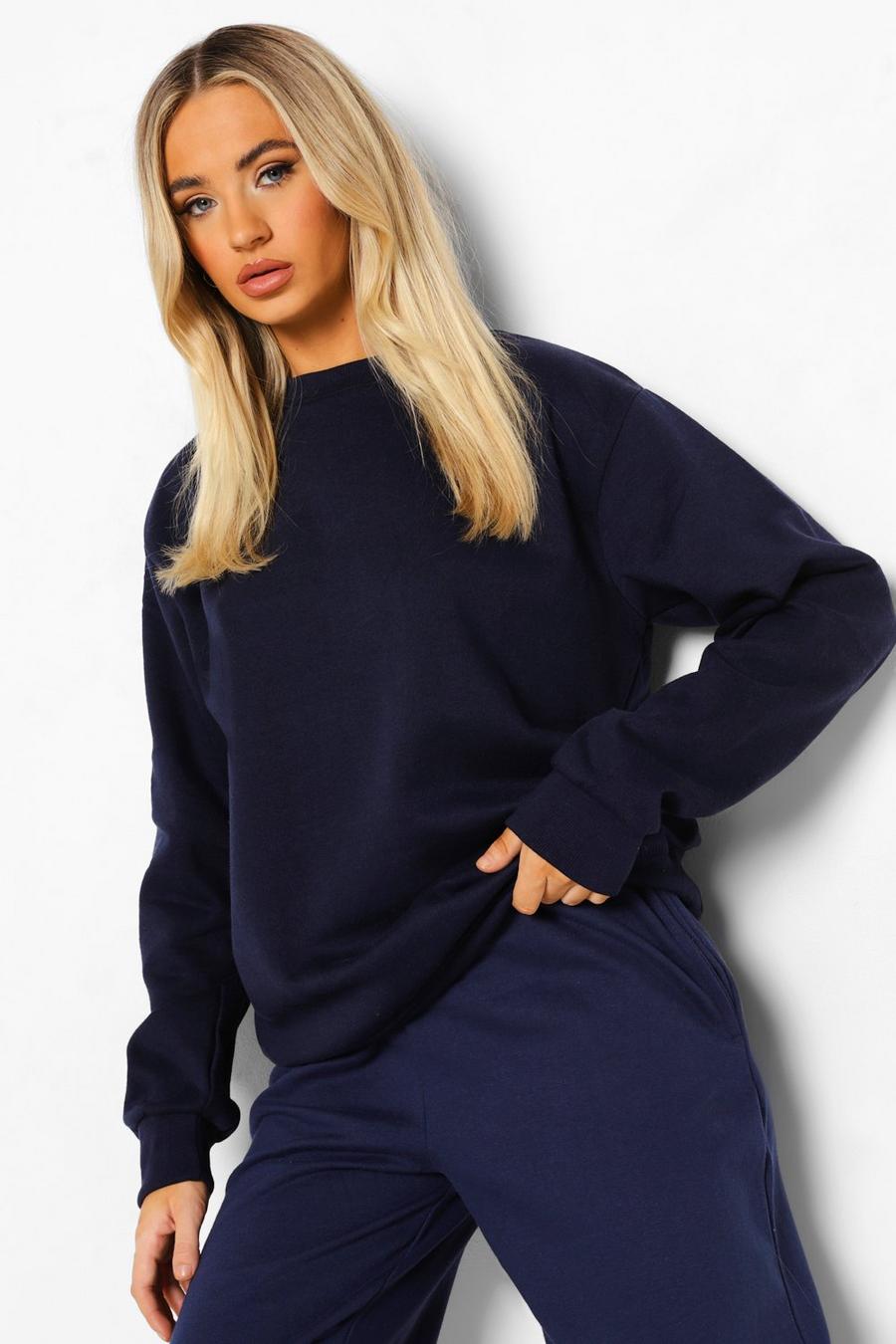 Navy Basic Oversize sweatshirt image number 1