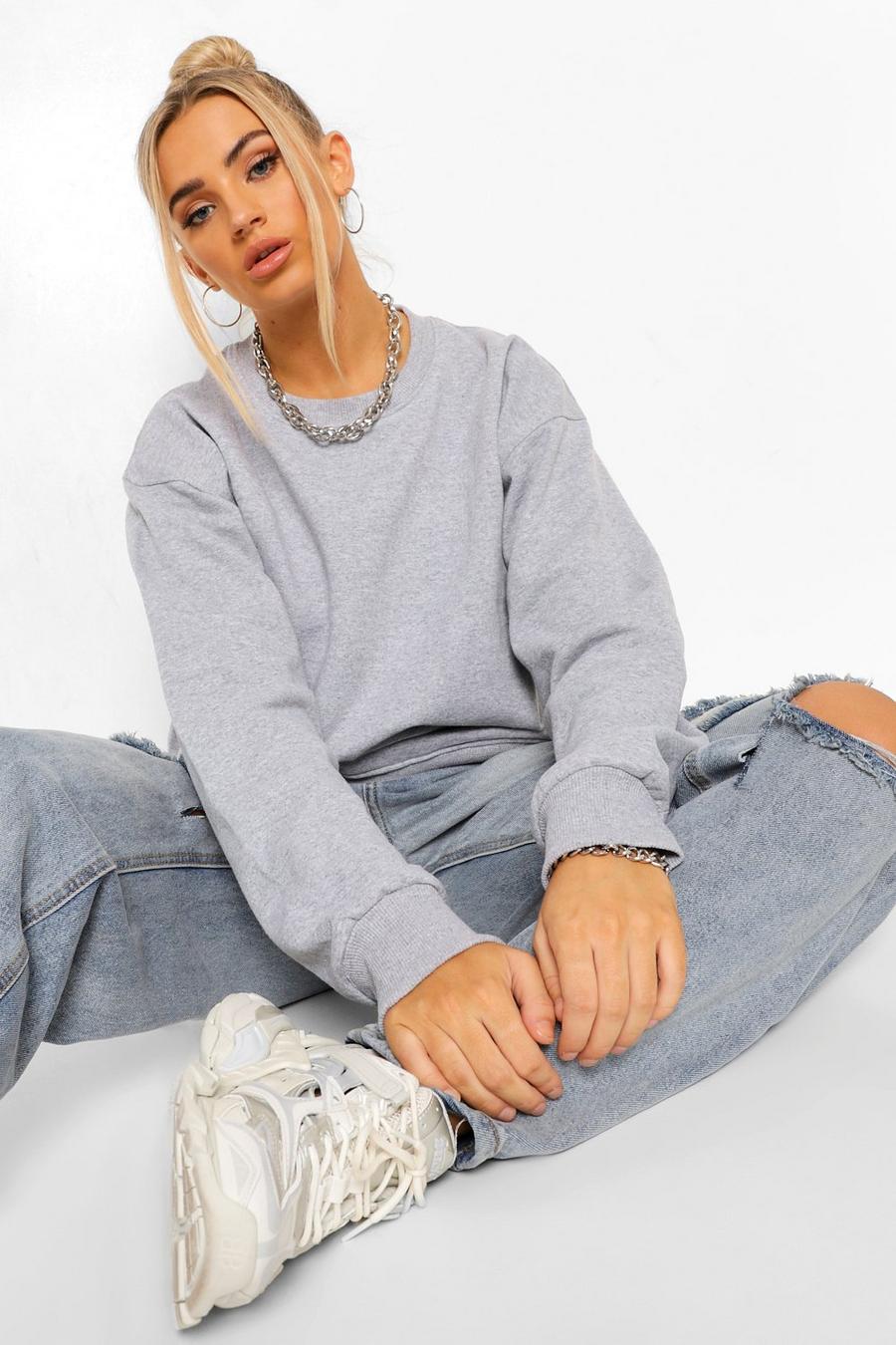 Grey marl Basic Sweatshirt