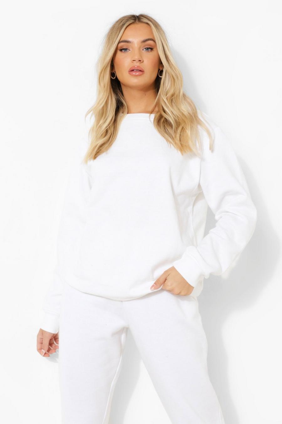 White Basic Sweatshirt image number 1