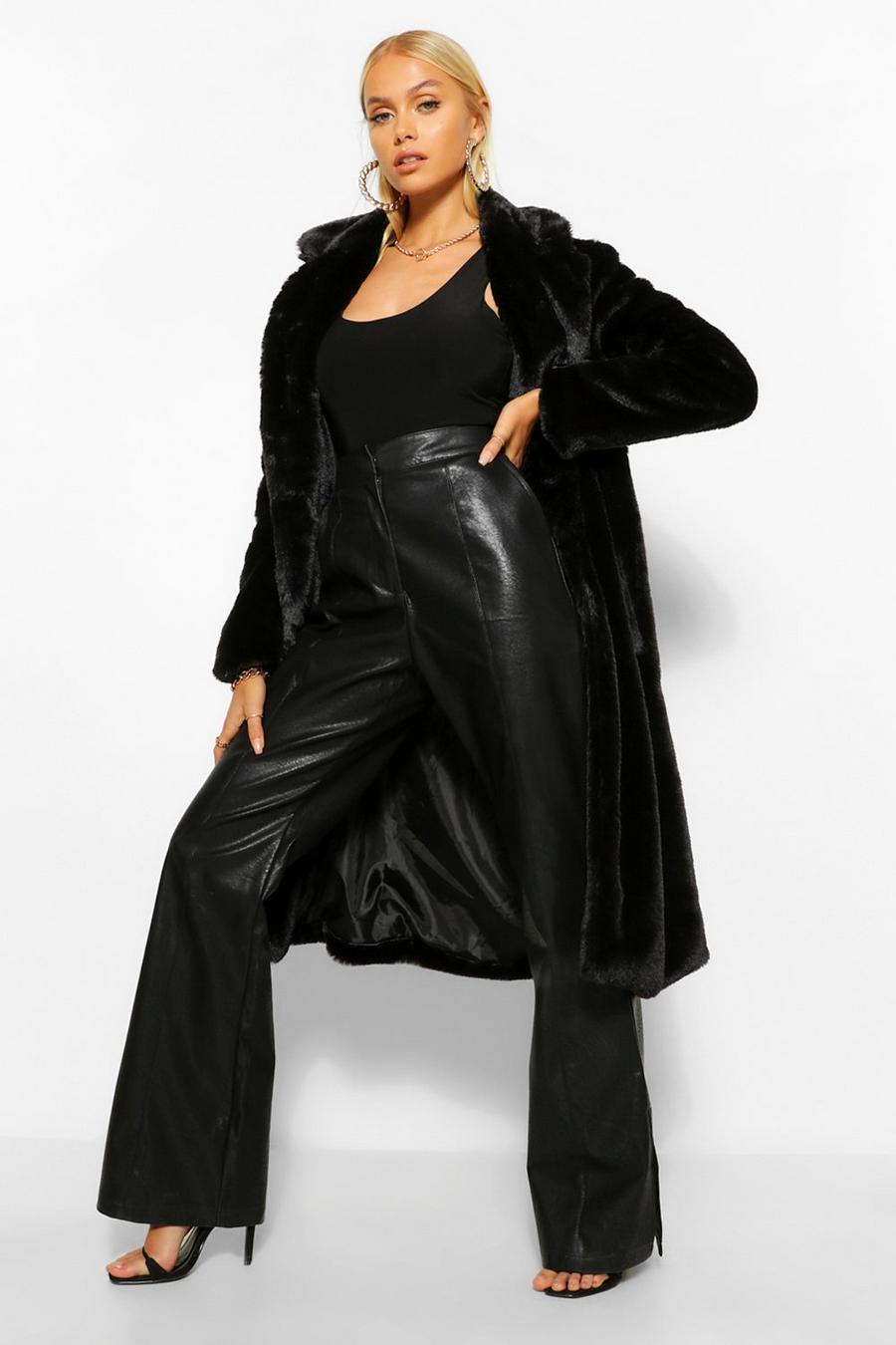 boohoo Women's Luxe Faux Fur Longline Coat