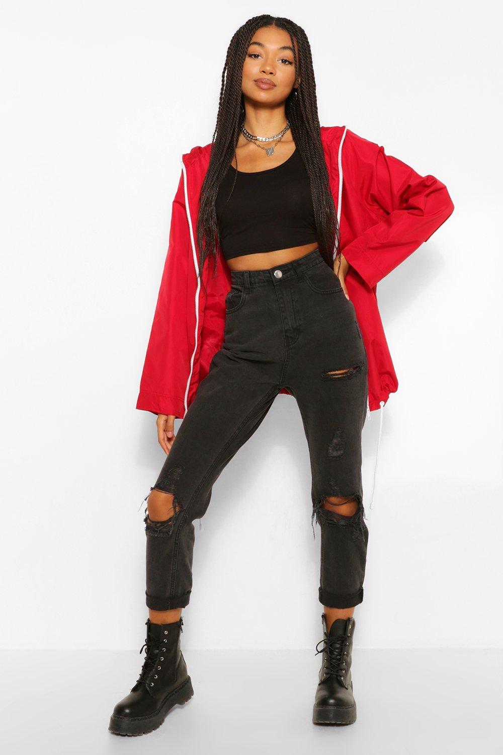 Hooded Rain Mac boohoo DK