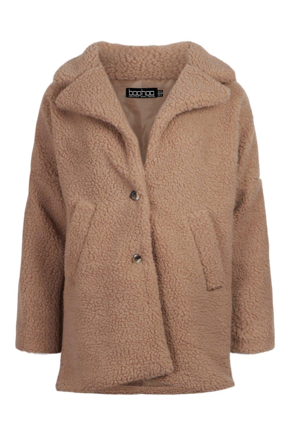 Boohoo teddy hotsell coat review