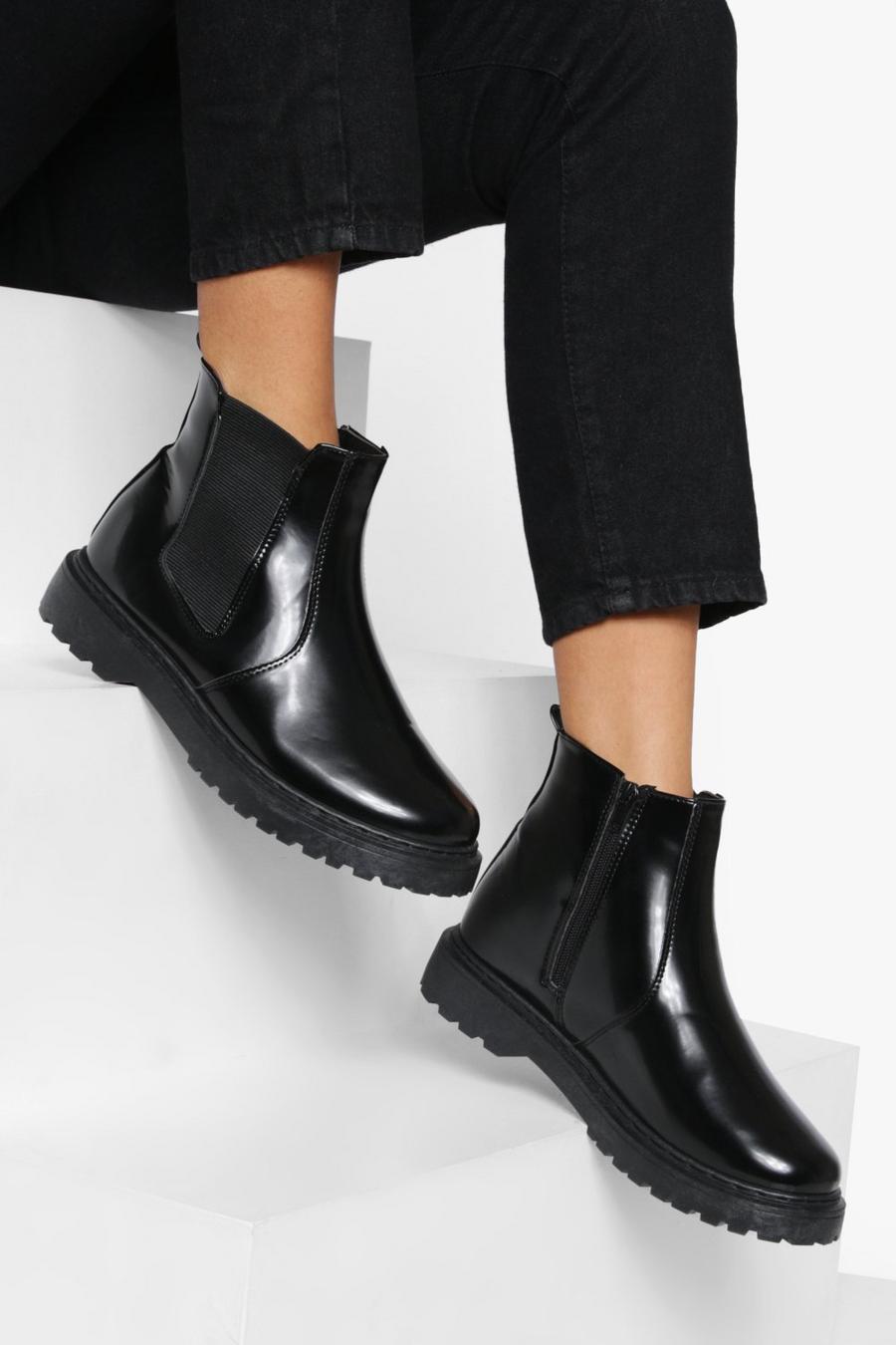 Black noir Chunky Chelsea Boots