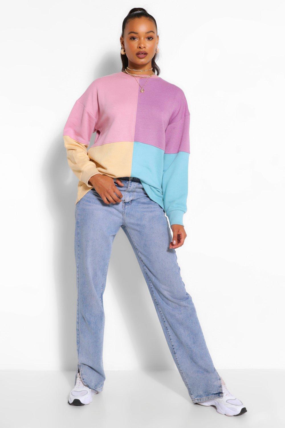 Oversized multi colored top sweater