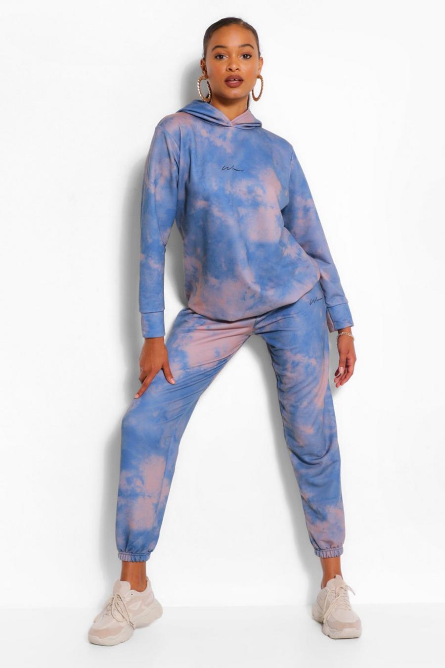 Sage green Woman Print Tie Dye Joggers image number 1