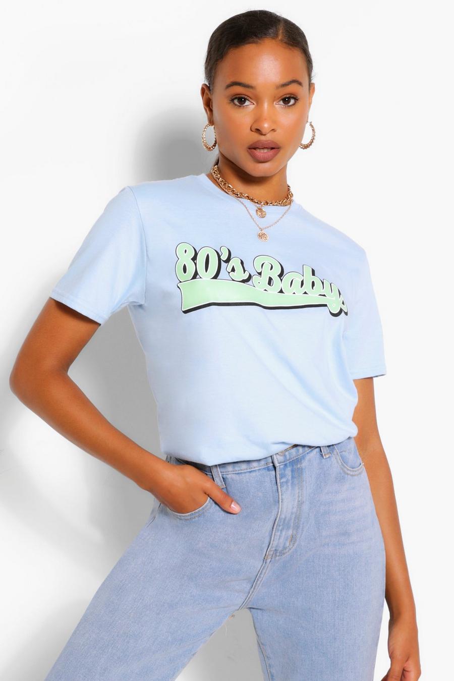 Light blue 80'S Baby Graphic T-Shirt image number 1