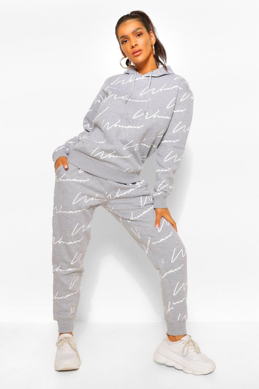 Grey marl Woman All Over Print Tracksuit image number 1