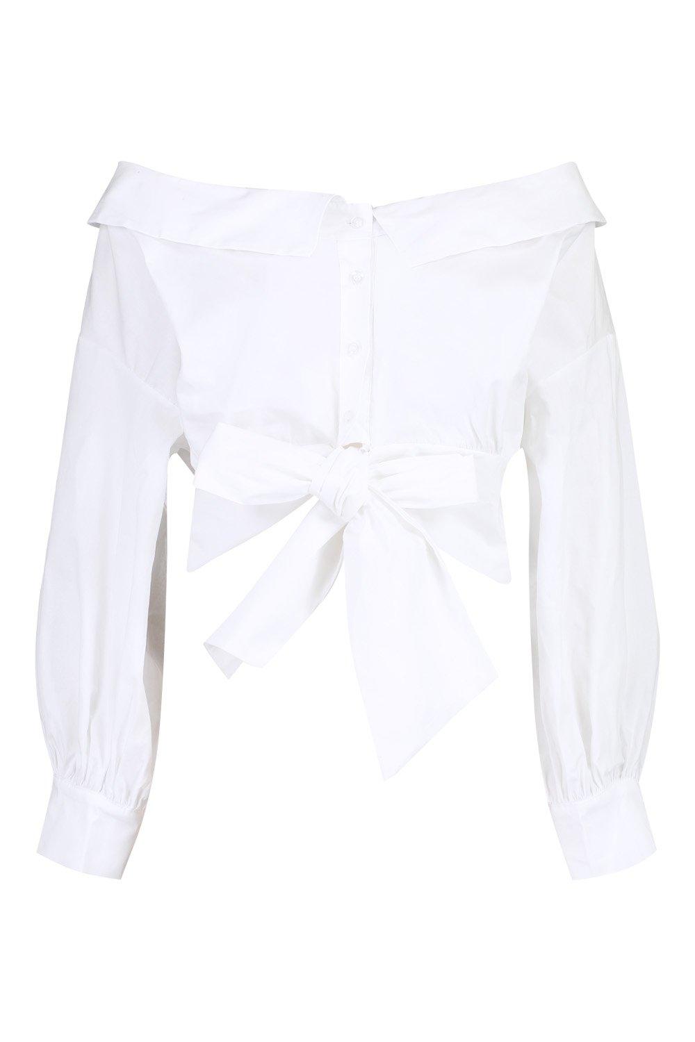 Chemise blanche outlet epaule dénudée