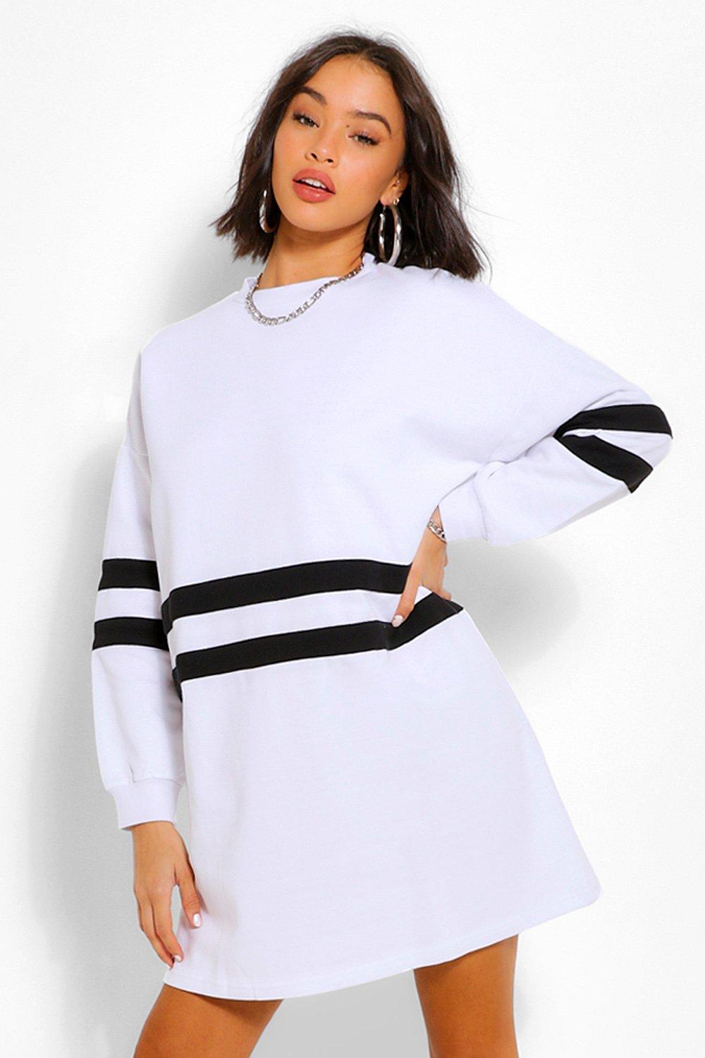 white sweat dress