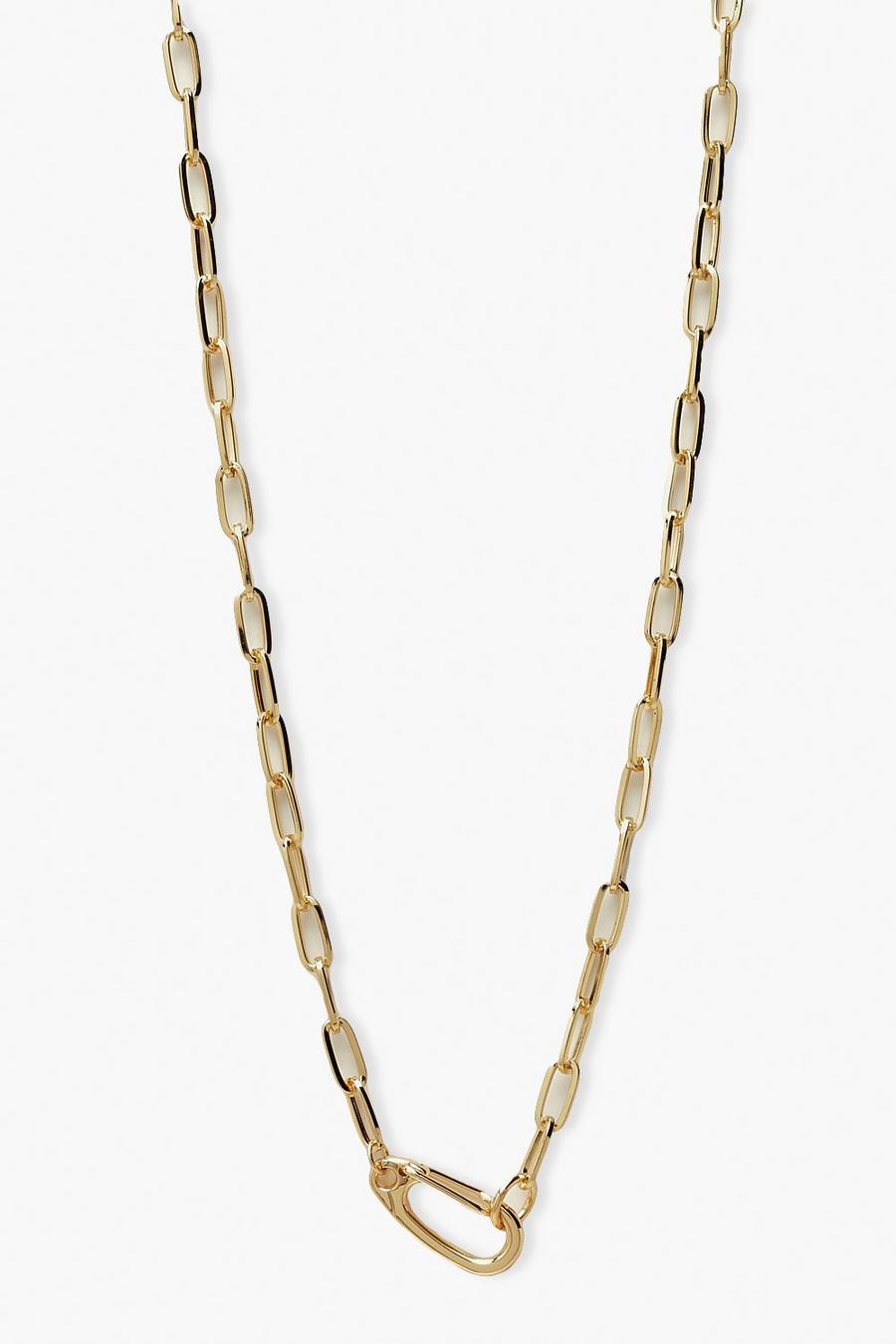 Gold Circle Link Choker Necklace image number 1