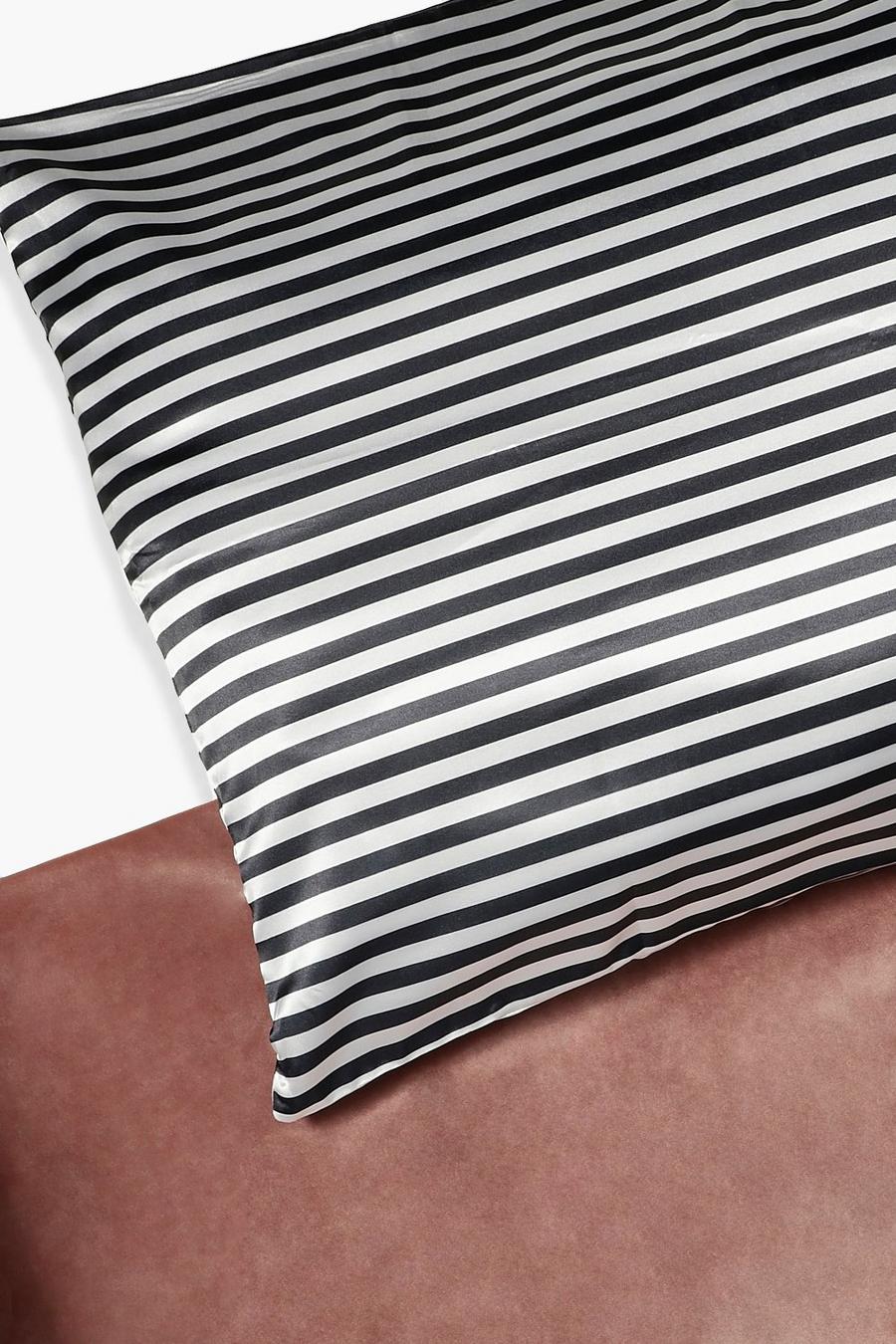Stripe Hair Protect Satin Pillow Case image number 1