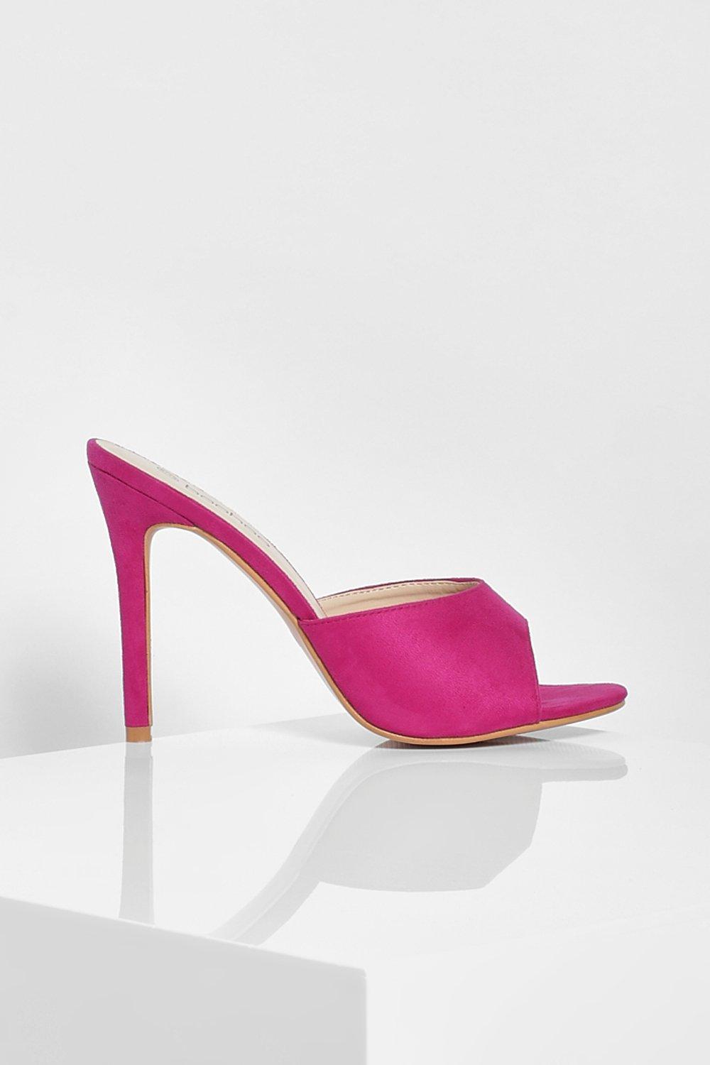 Mules a talons aiguilles et bout ouvert