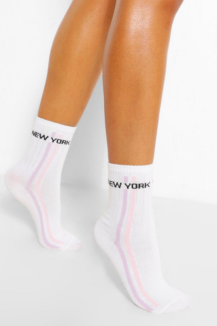 Calcetines deportivos con eslogan New York image number 1
