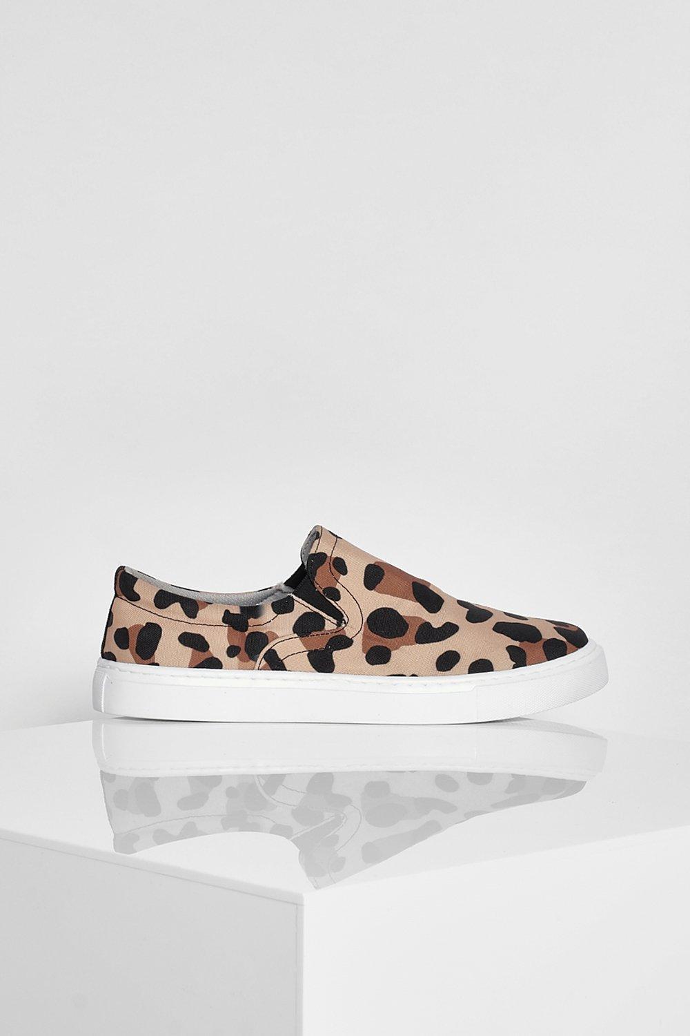 Leopard Print Basic Slip On Skater boohoo