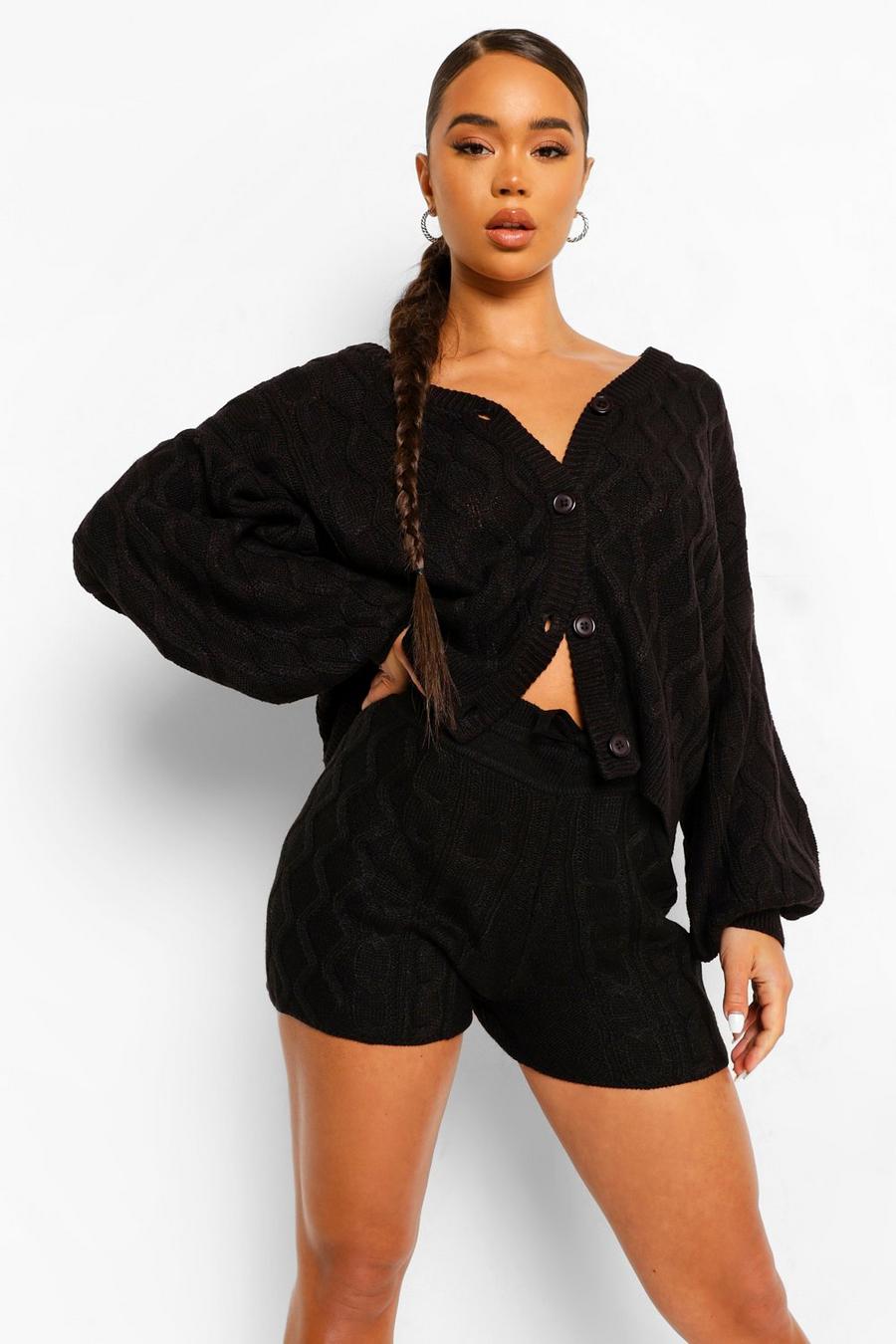 Cable Knit Shorts Co-ord image number 1
