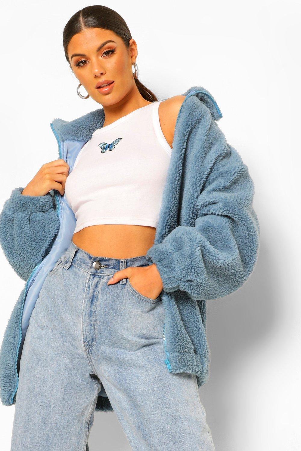 blue teddy jacket