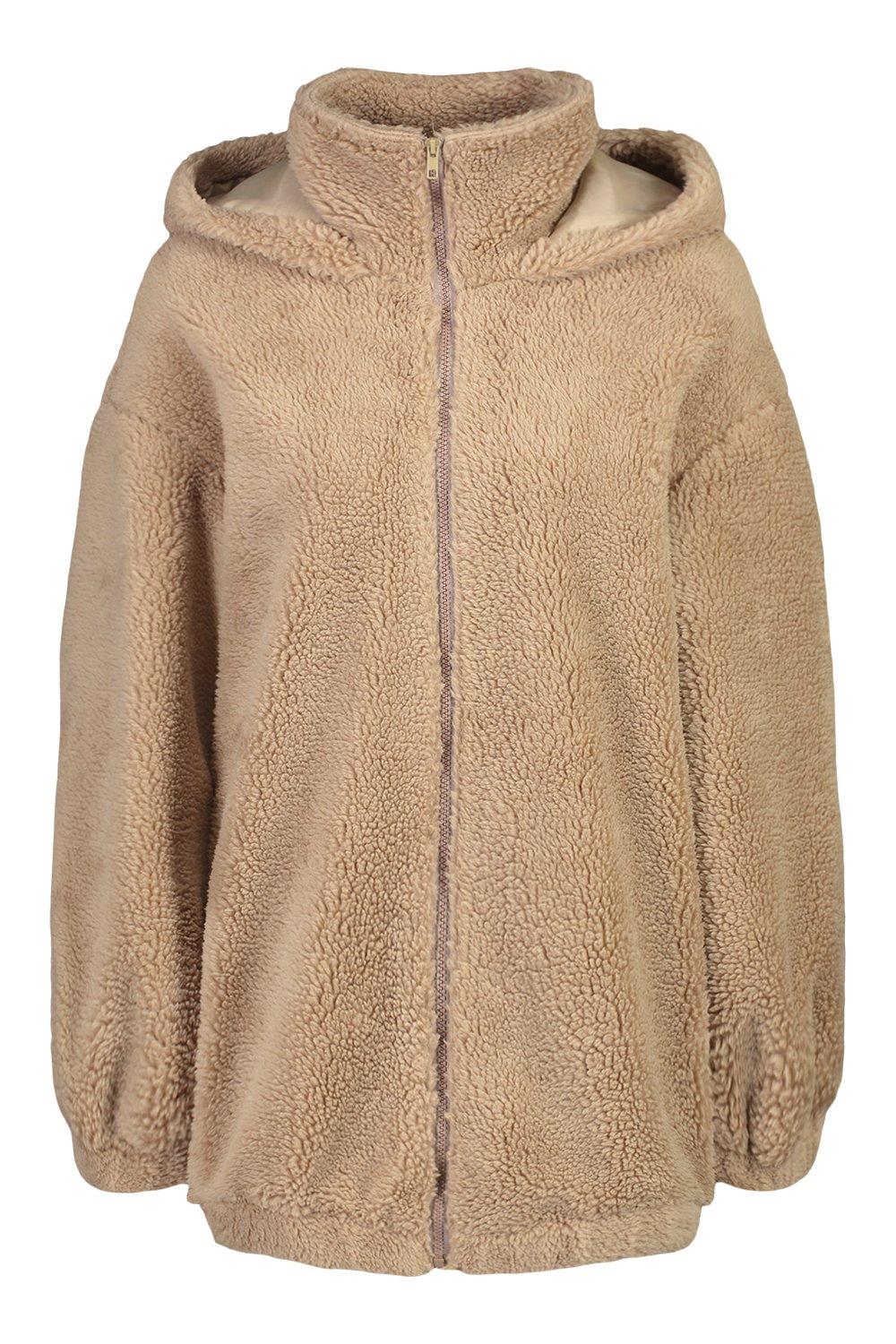   Essentials Women's Teddy Bear Fleece Oversized