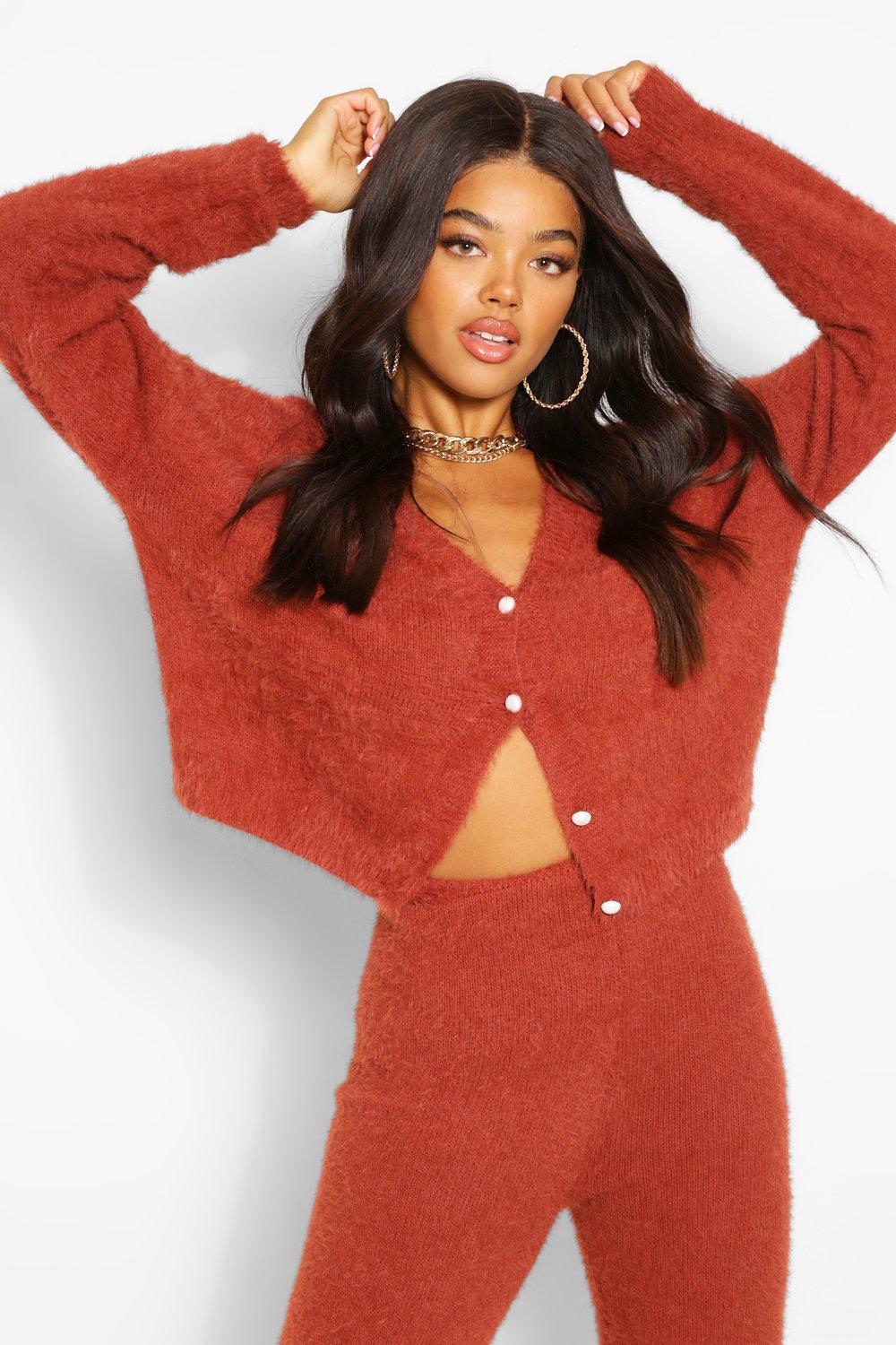 boohoo fluffy cardigan