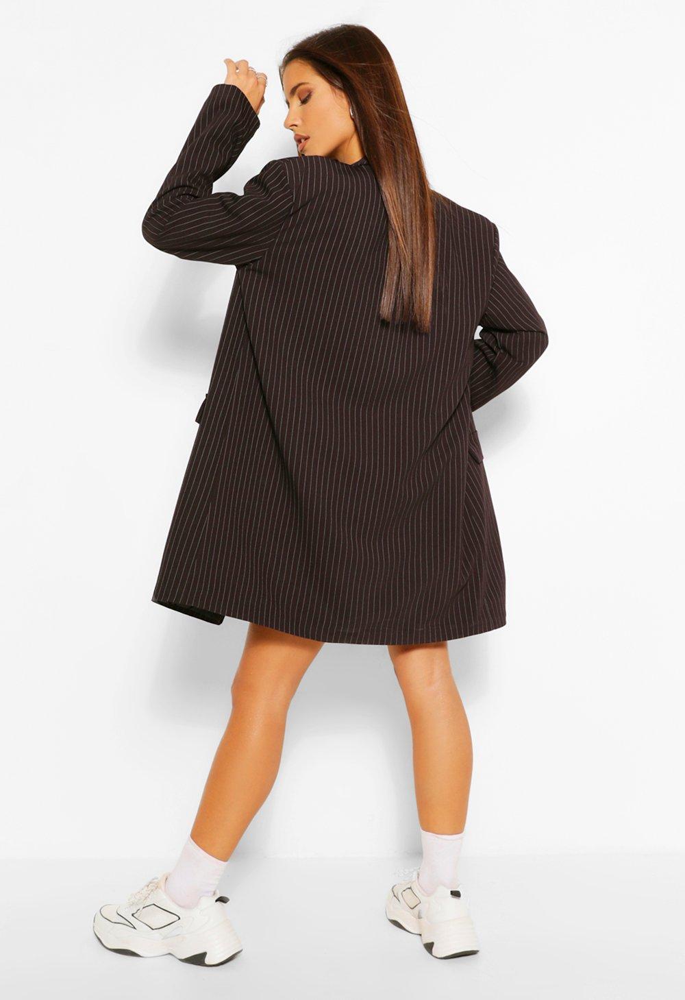 Pinstripe Boyfriend Blazer