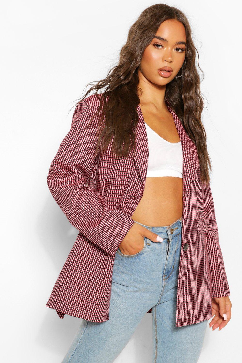 belted blazer top