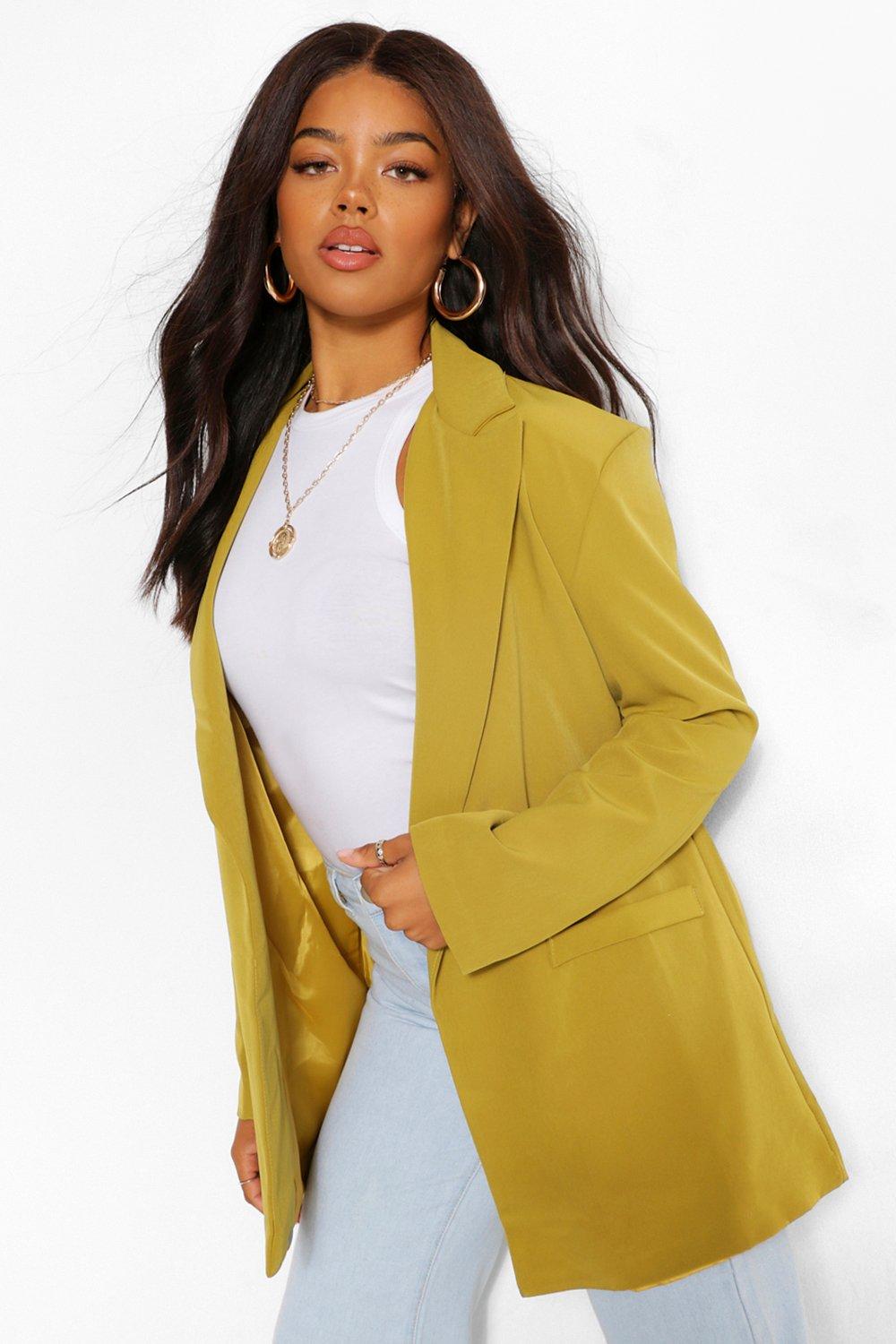 Boohoo hot sale yellow blazer