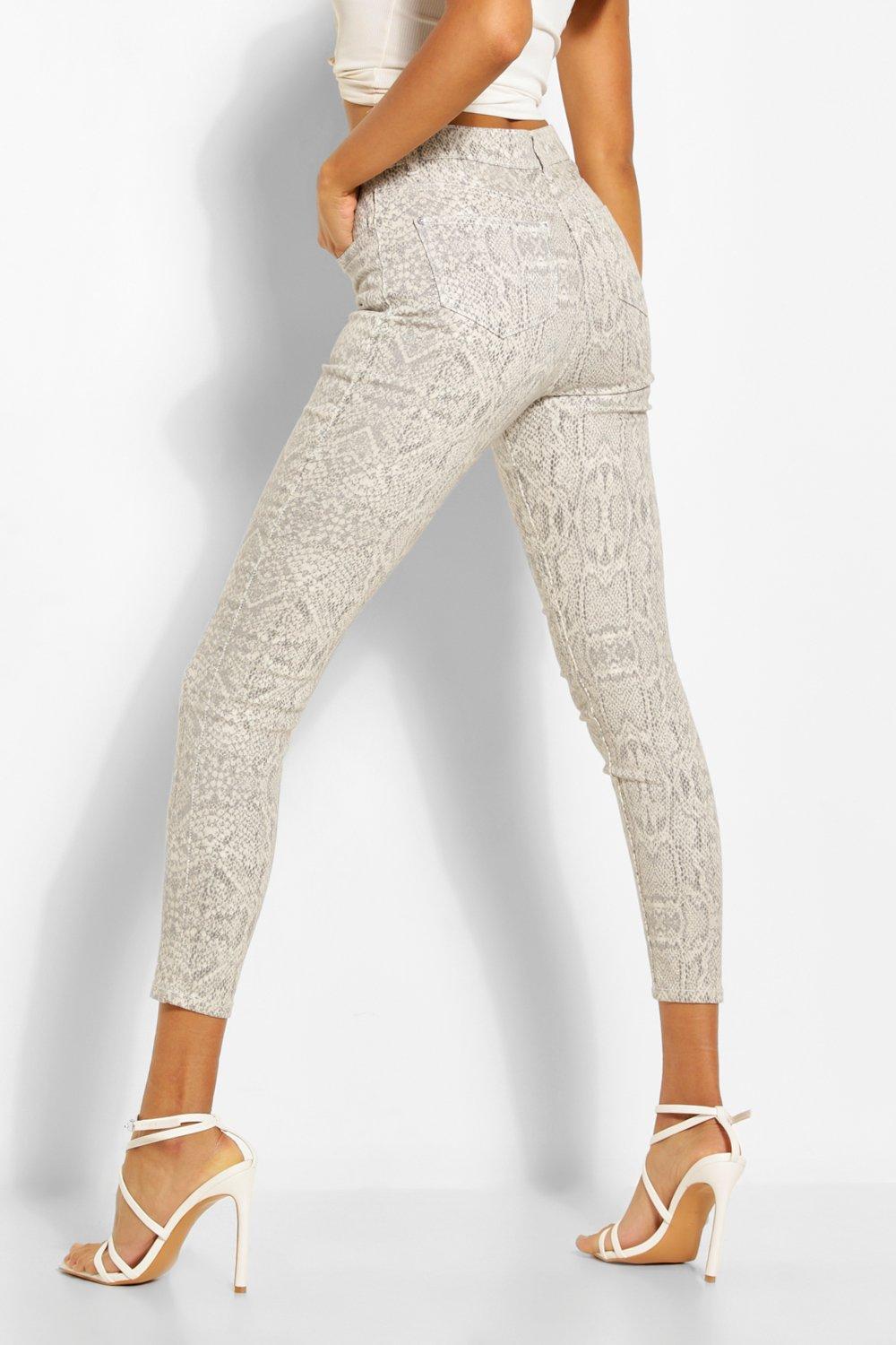 Snakeskin hot sale jeans womens