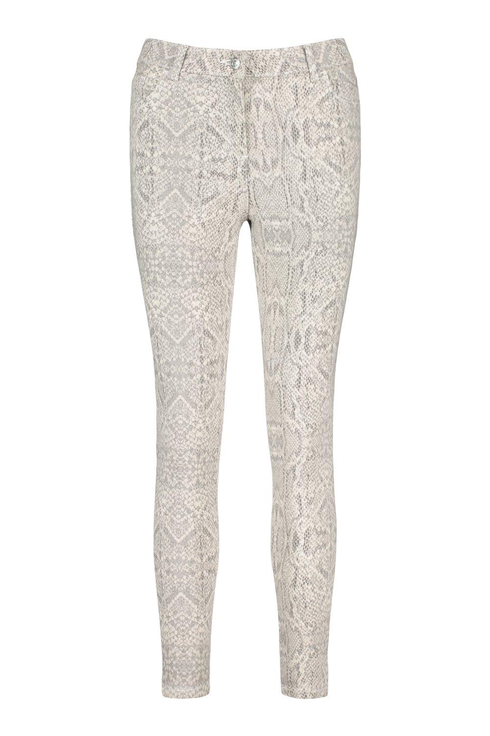 Cream snake sale print jeans