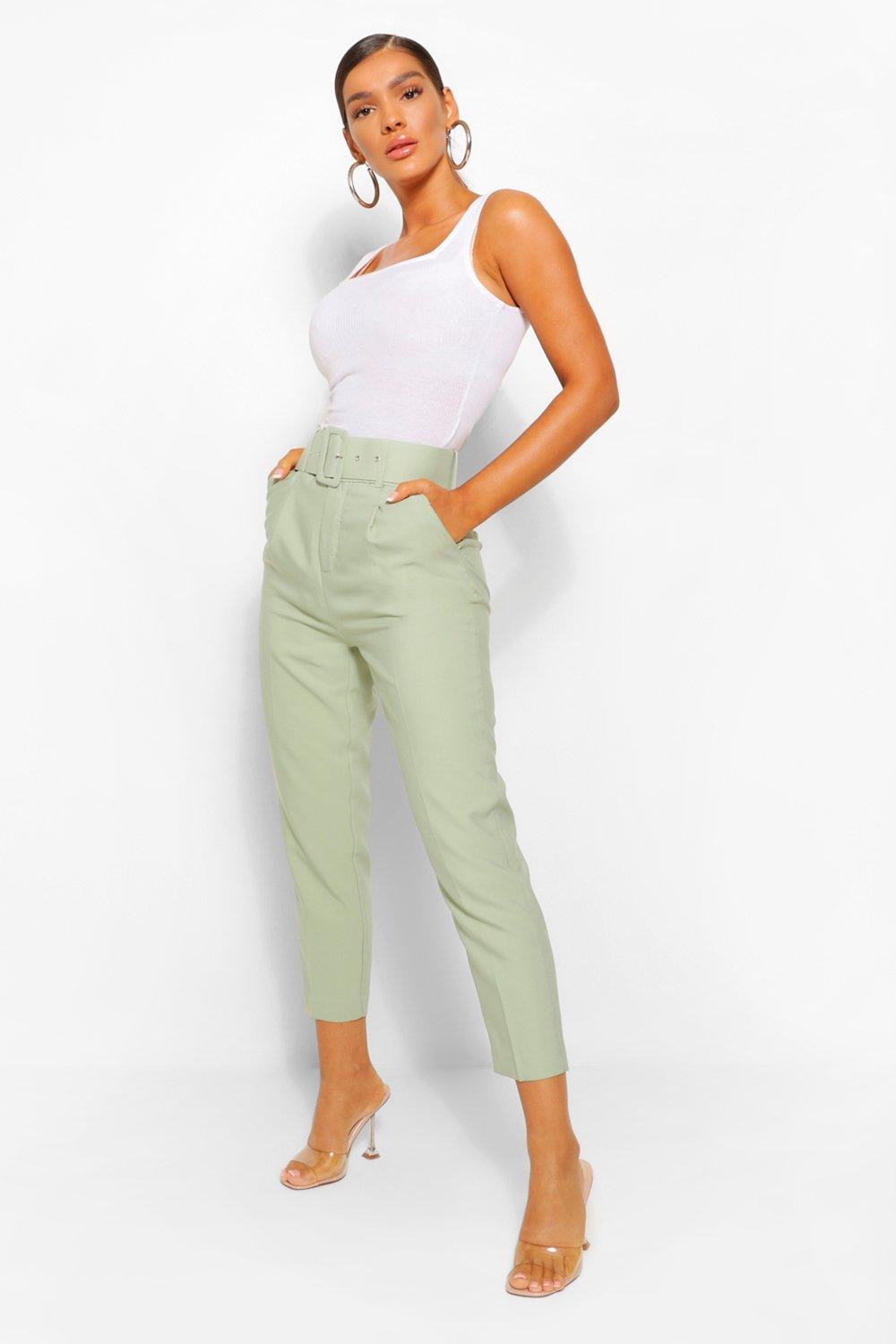 tailored straight leg trousers