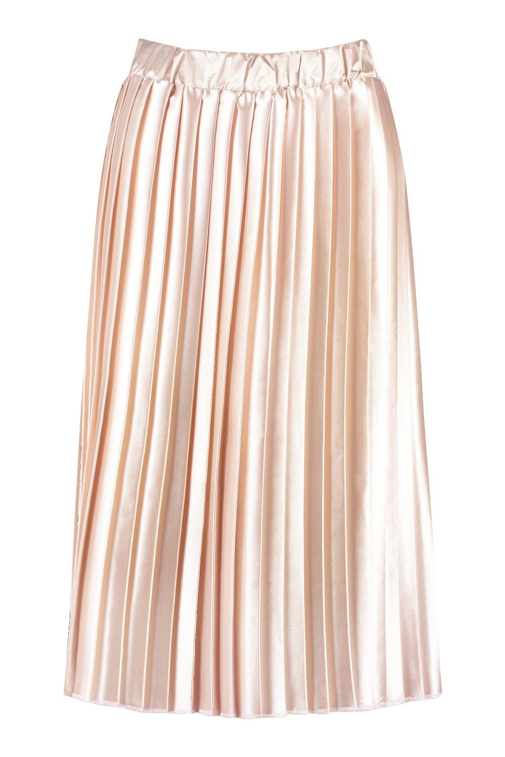 Metallic pleated skirt outlet boohoo