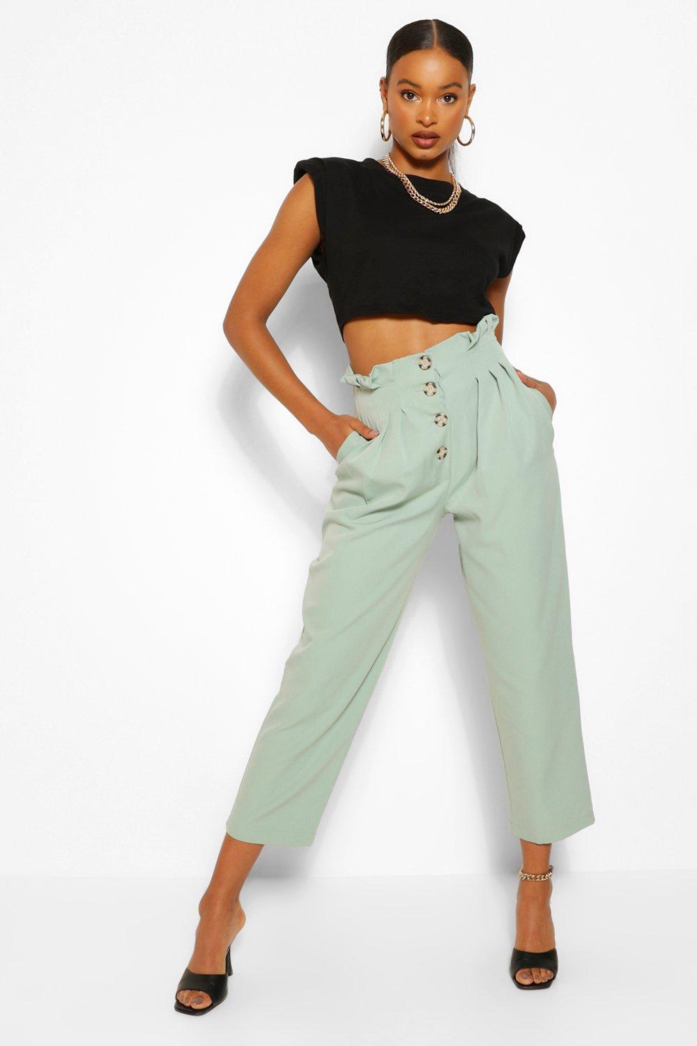 Paperbag high waisted on sale trousers