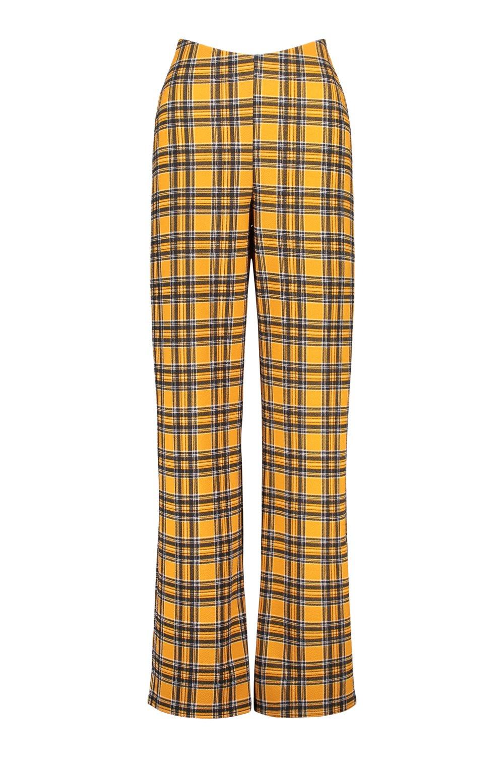 Plaid hot sale pants boohoo