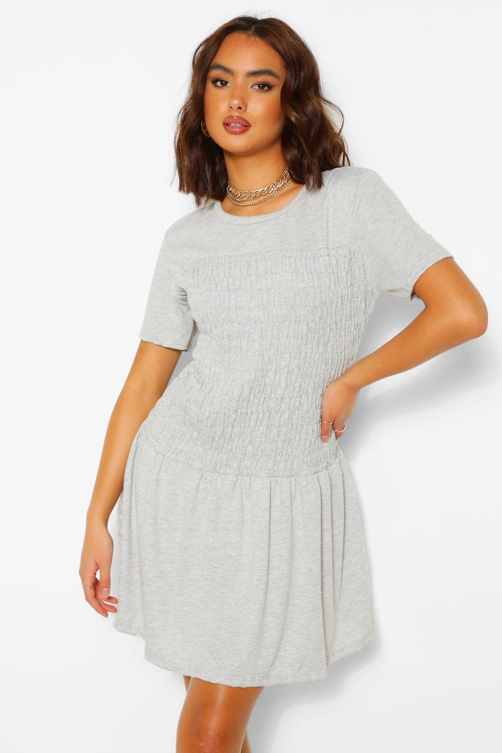 grey smock dress