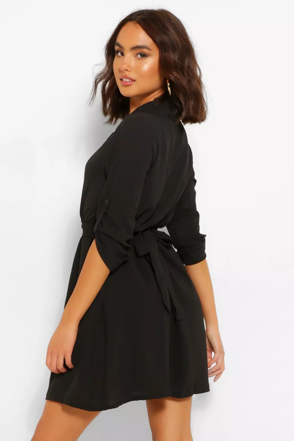 Shirt 2024 belted dress