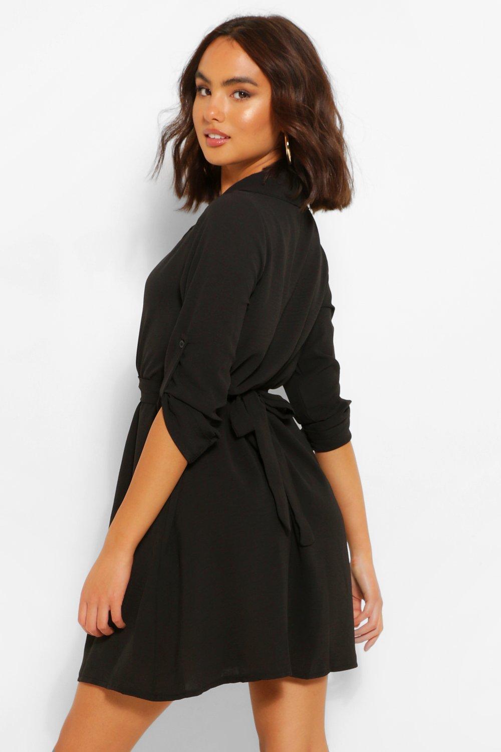 Boohoo black best sale white dress