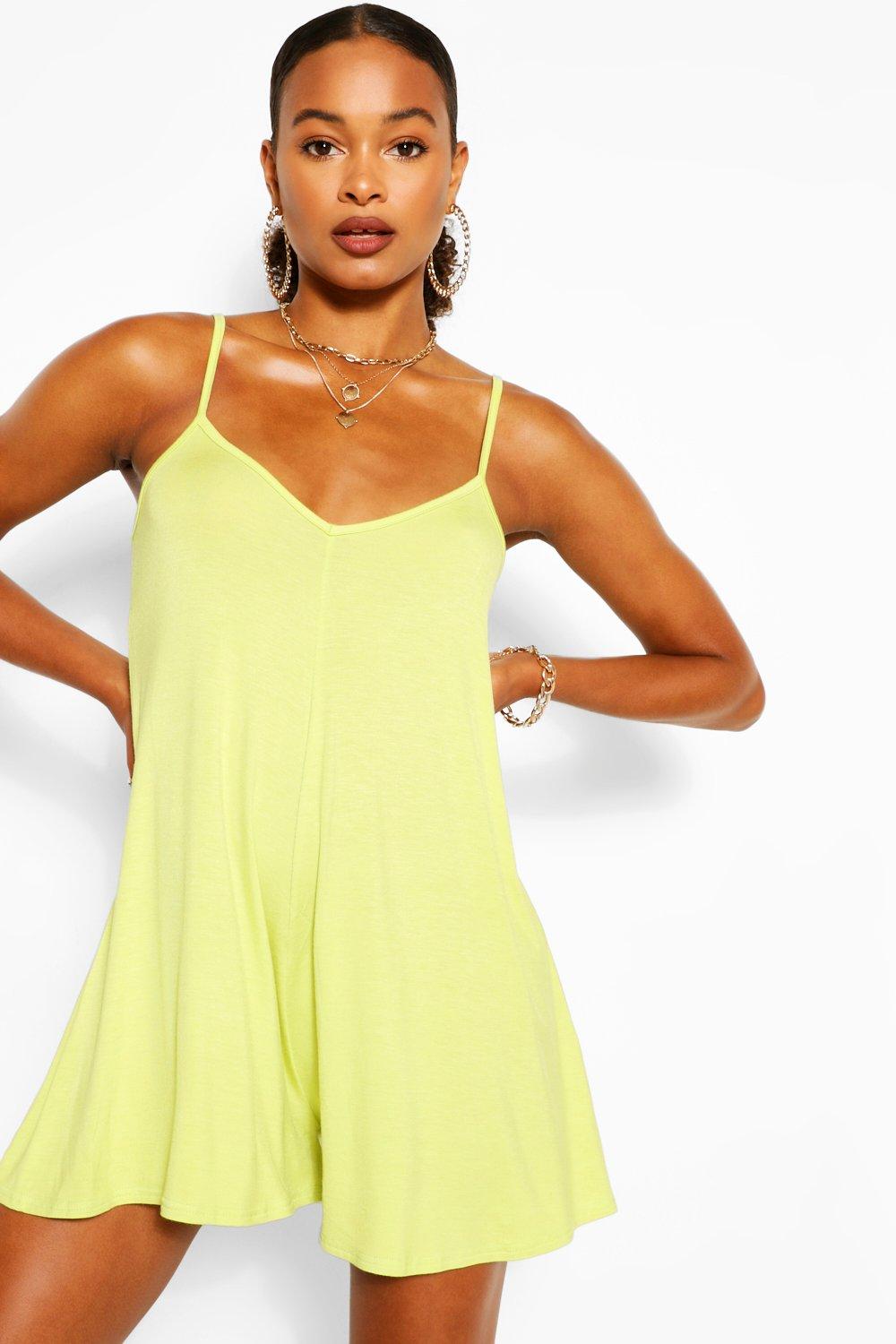 boohoo yellow playsuit