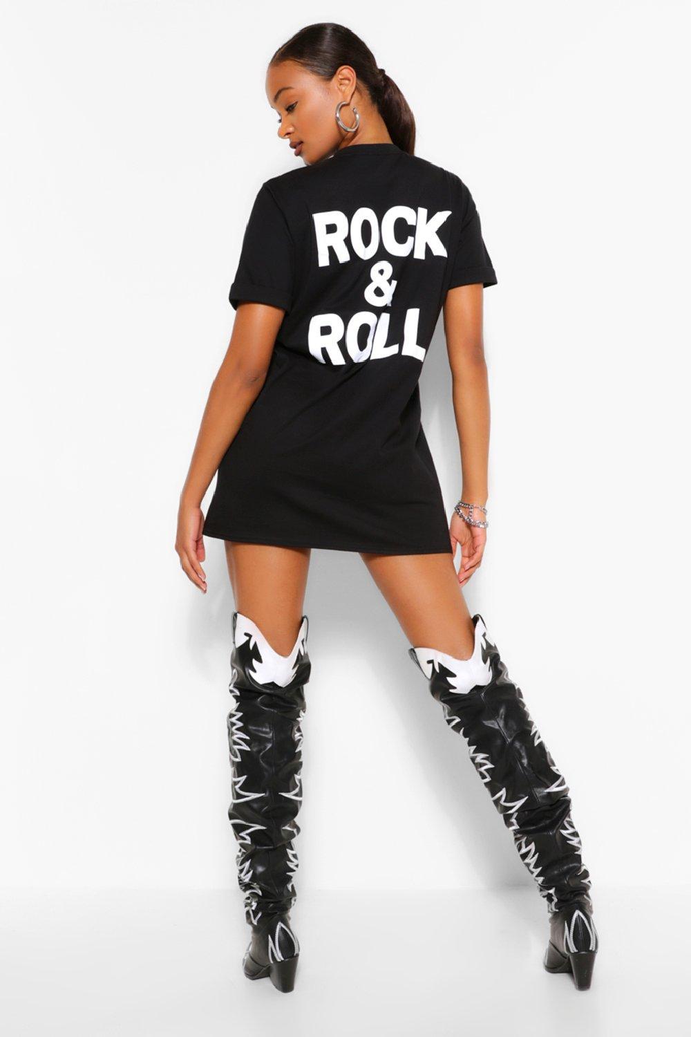 rock and roll t shirt dress