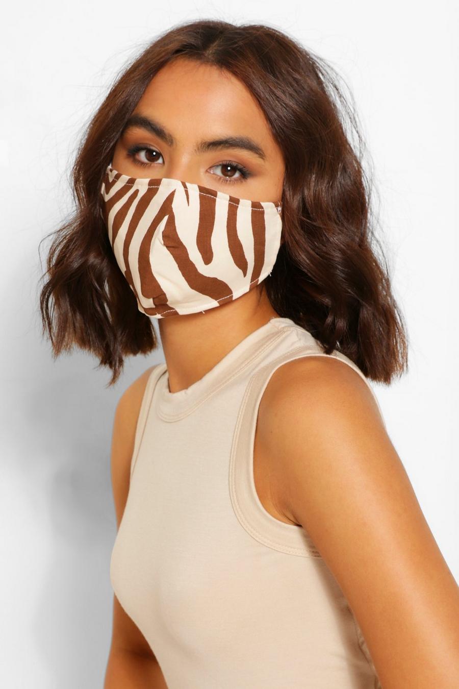 Fashion Gesichtsmaske mit Zebra-Print image number 1
