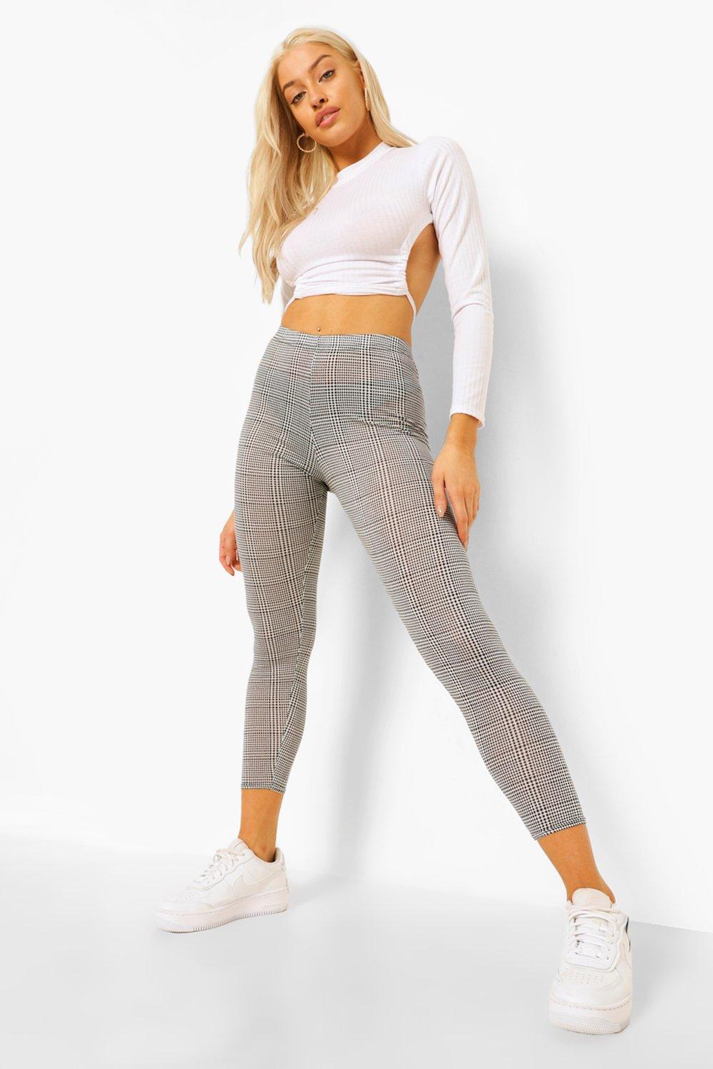 Cotton Jersey Knit Deep Waistband Leggings