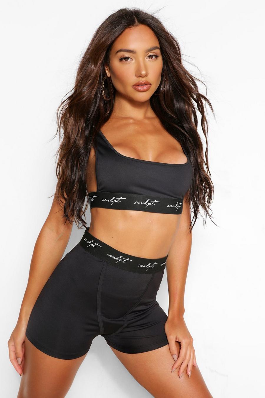 Vormende Crop Top Met Elastische Band En Open Rug image number 1