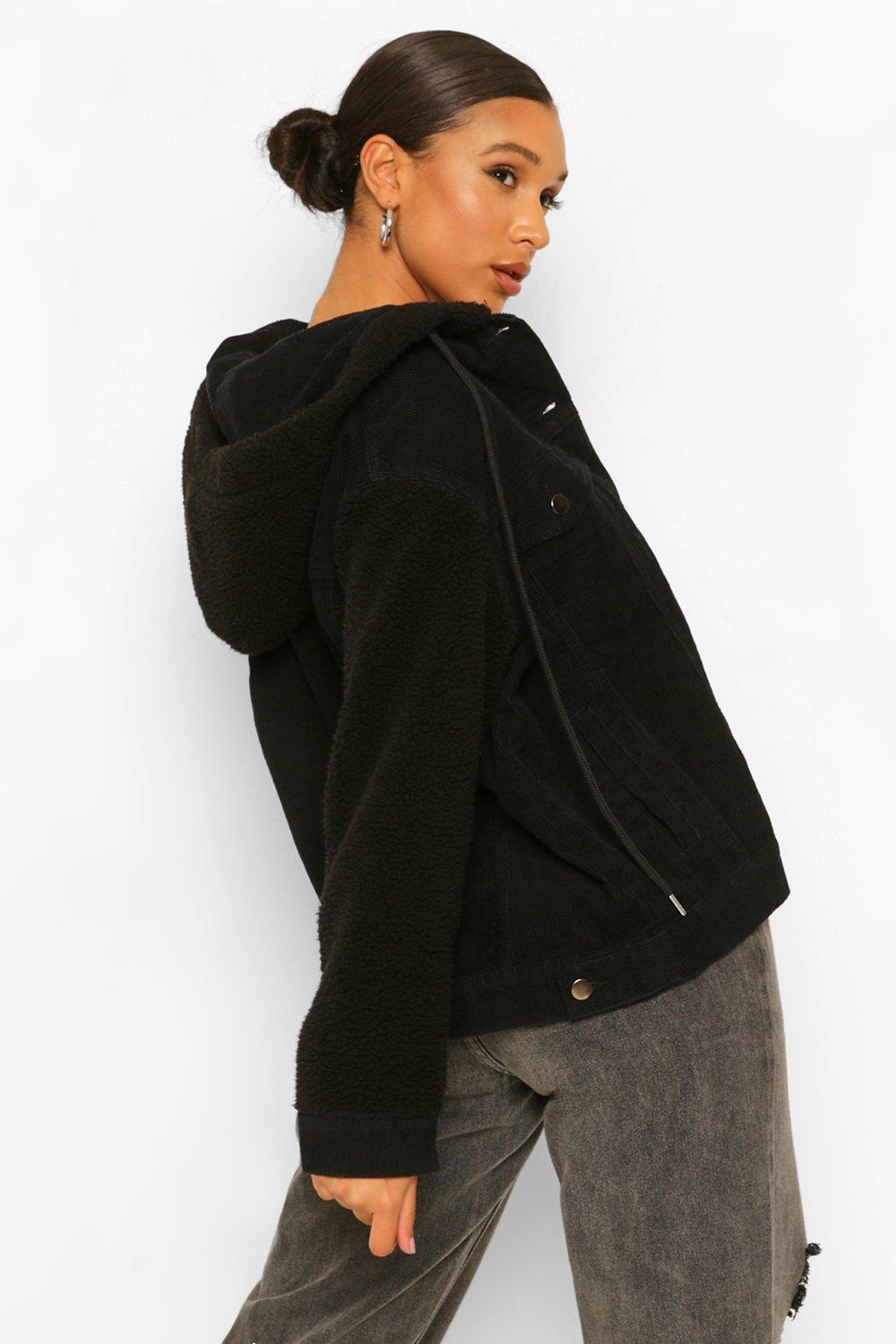 Cord on sale hooded jacket