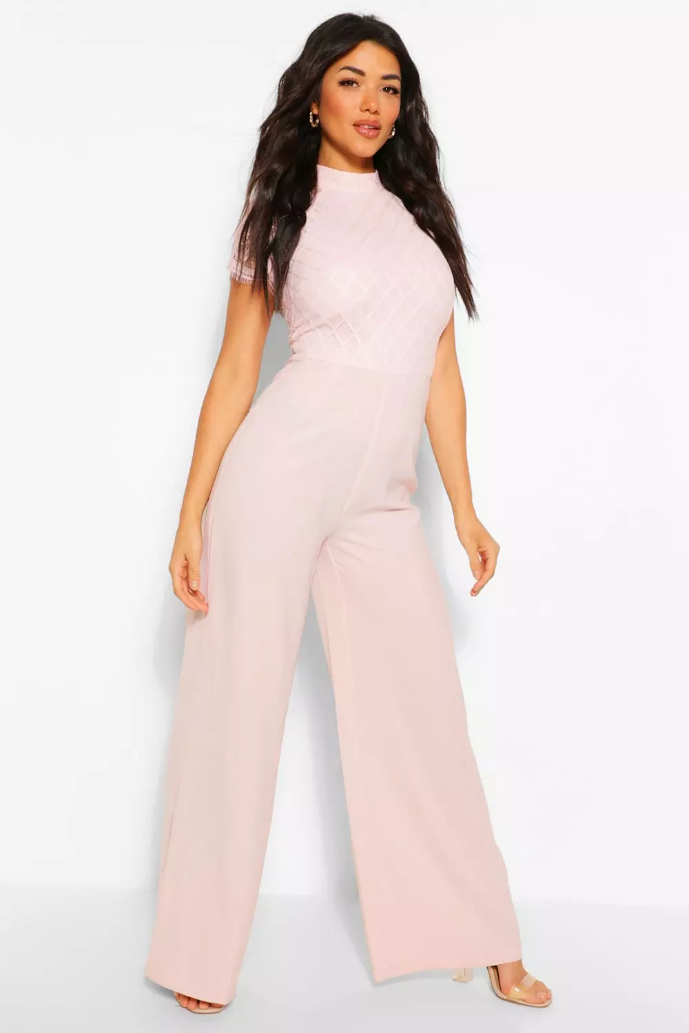 High neck sale lace jumpsuit