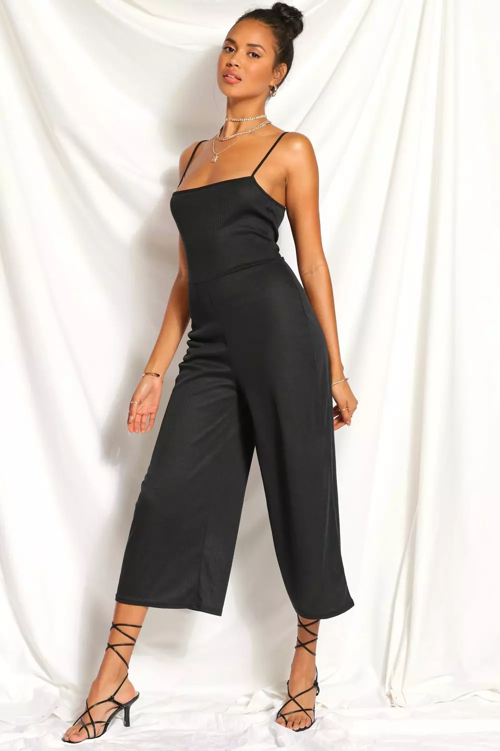 Ribbed best sale culotte jumpsuit