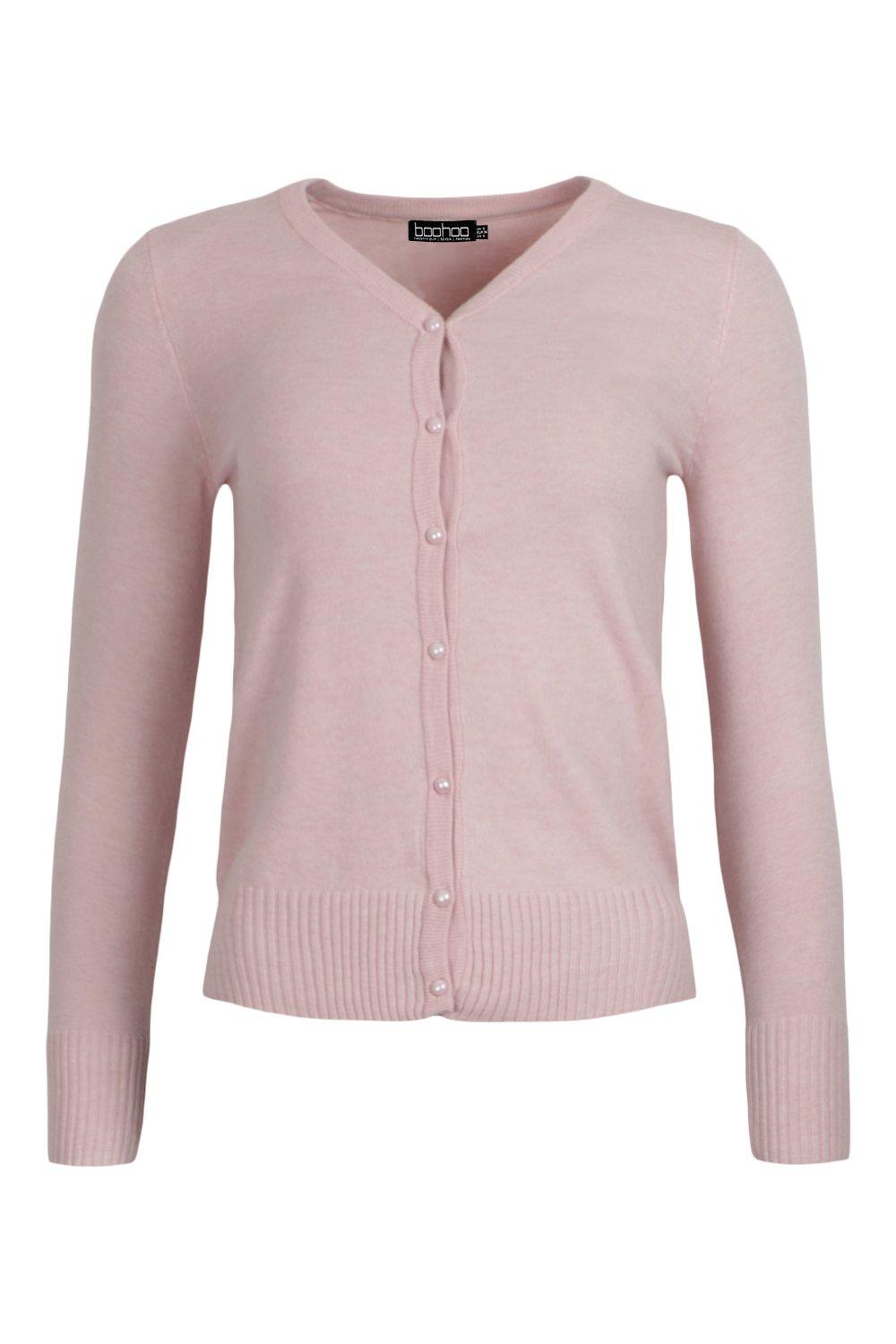 pink fine knit cardigan