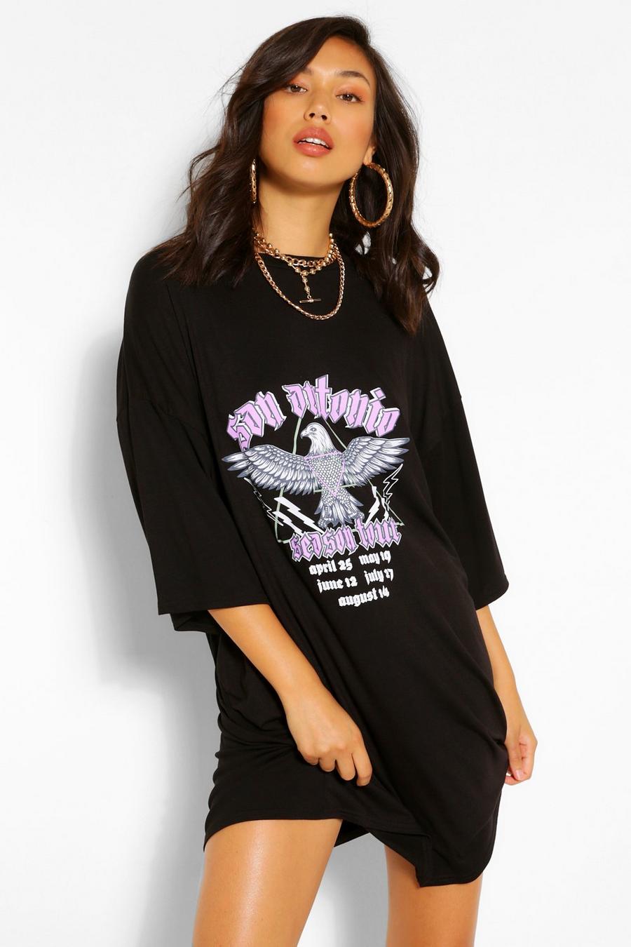 Graphic Oversized T-Shirt Dress image number 1