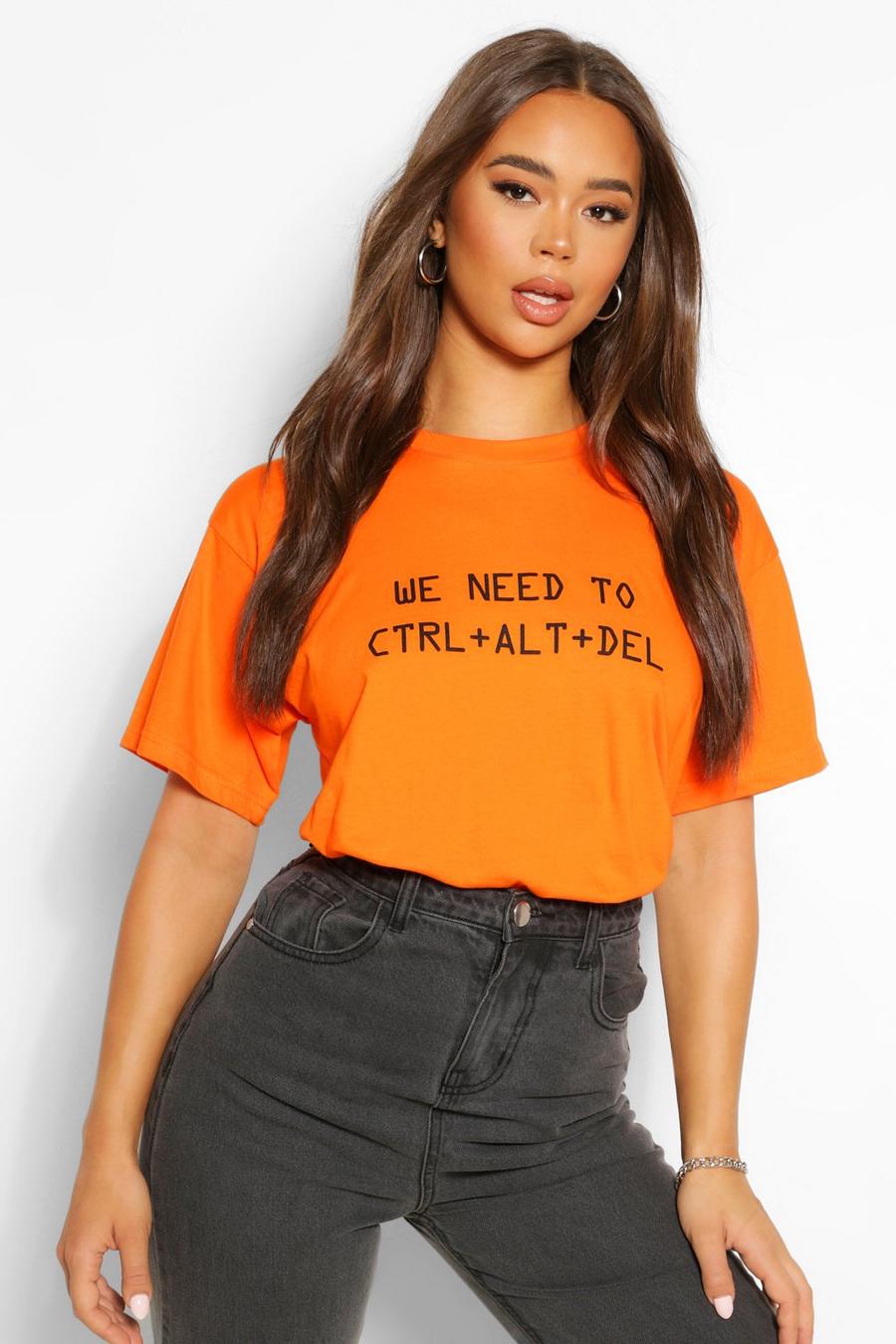 "Ctrl Alt Delete" T-shirt med grafiskt tryck image number 1