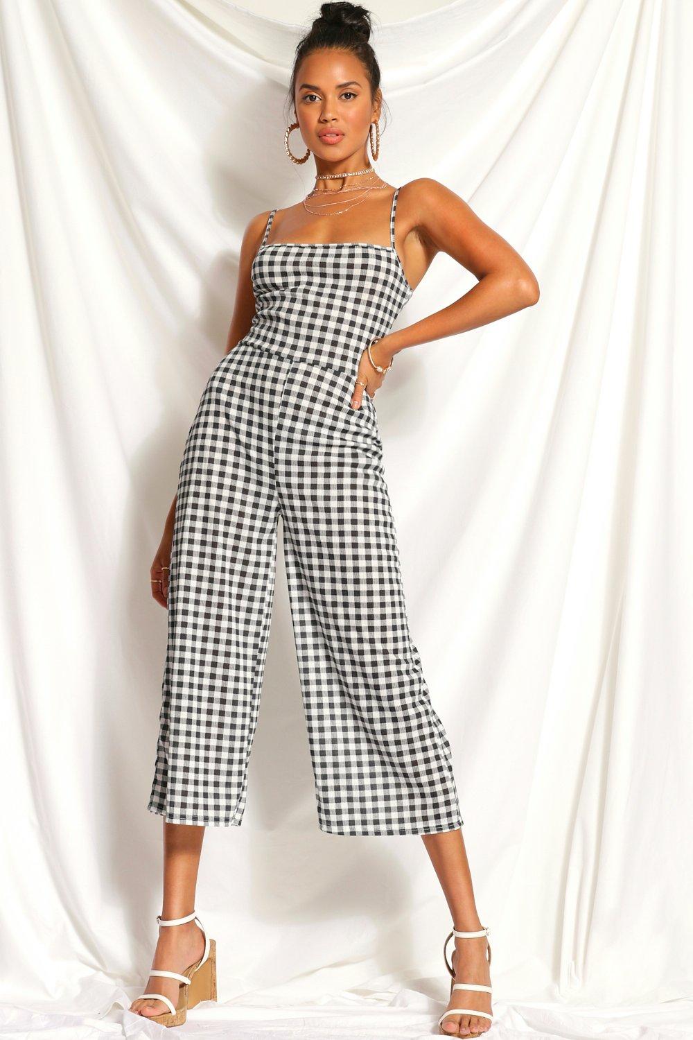 square neck culotte jumpsuit