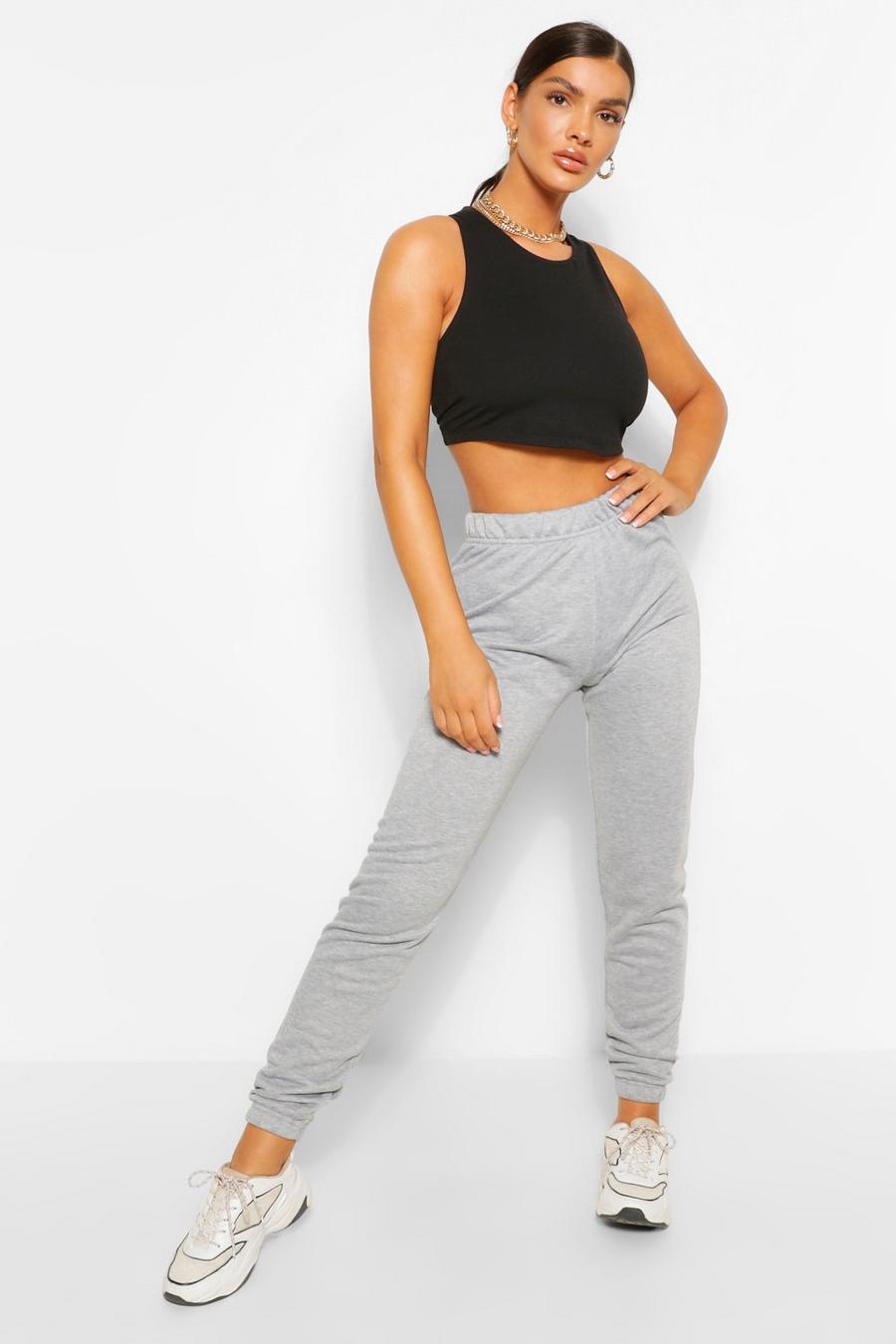 Grey marl High Waist Casual Joggers image number 1