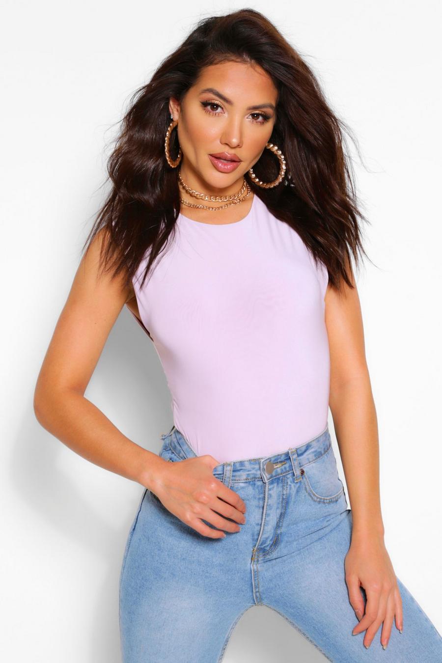 Lilac Double layer bodysuit image number 1