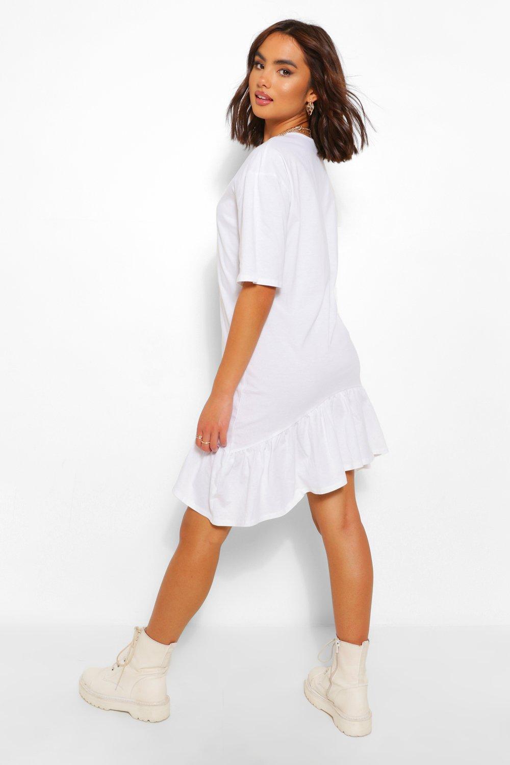 frill t shirt dress